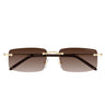 Montblanc Occhiali da Sole MB0443S 008 OroMarrone Marrone Uomo 