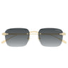 Montblanc Occhiali da Sole MB0456S 001 Oro Grigio Uomo 