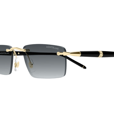 Montblanc Occhiali da Sole MB0484S 001 Oro Nero Grigio Uomo 3