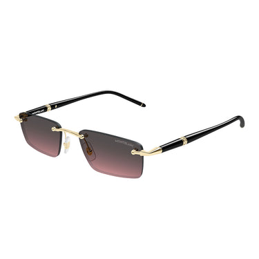 Montblanc Occhiali da Sole MB0484S 003 Oro Nero Grigio Viola Uomo 2