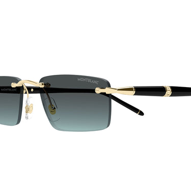 Montblanc Occhiali da Sole MB0484S 004 Oro Nero Grigio Verde Uomo 3