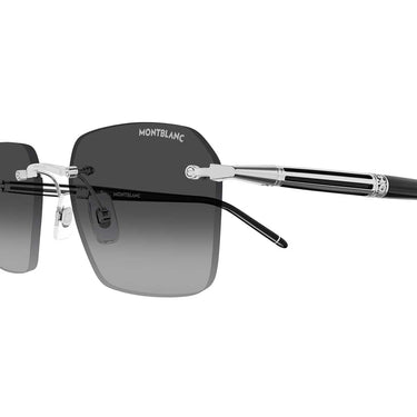 Montblanc Occhiali da Sole MB0526S 001 Argento/Grigio Uomo 3
