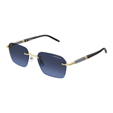 Montblanc Occhiali da Sole MB0526S 003 Oro/Blu Uomo 2