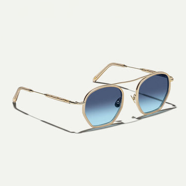 Moscot Occhiali da Sole KUGEL Cinnamon Oro/Blu Sfumato Unisex 2