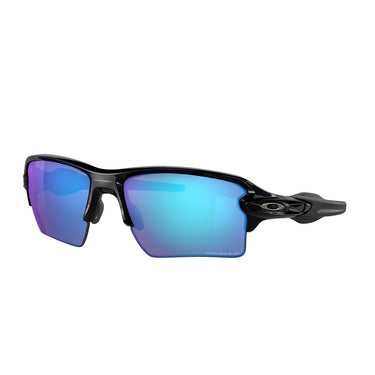 Oakley Gafas de Sol OO9188 9188F7 FLAK 2.0 XL Negro Brillante/Prizm Sapphire Unisex Polarizadas