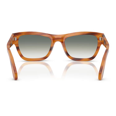 Persol Occhiali da Sole PO0091S 960/3A Marrone Striato/Verde Sfumato Unisex 4