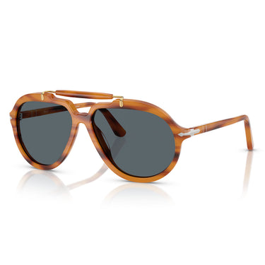 Persol Occhiali da Sole PO0202S 960/R5 X Netflix Serie Senna Marrone/Blu Unisex 2