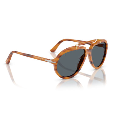 Persol Occhiali da Sole PO0202S 960/R5 X Netflix Serie Senna Marrone/Blu Unisex 5