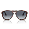 Persol Lunettes de Soleil PO0649 24/86 Havana/Bleu Dégradé Unisexe
