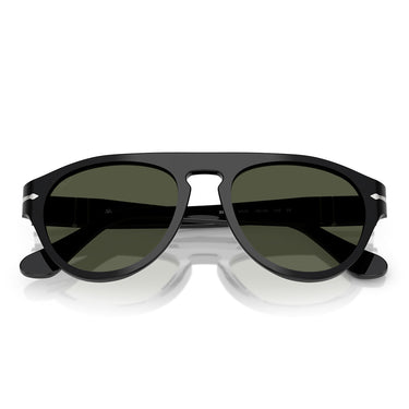 Persol Lunettes de Soleil PO3370S 95/31 Noir/Vert Unisexe 6
