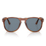 Persol Lunettes de Soleil PO9649S 96-56 Havana-Bleu Unisexe