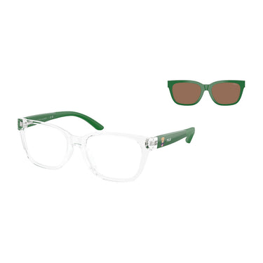 Polo Ralph Lauren Occhiali da Vista PP9511U 500273 Verde Trasparente Trasparente con Clip Bambini  3