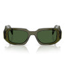 Prada Sonnenbrille PR17WS 19Z1I0 Flasche Transparent/Dunkelgrün Unisex