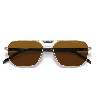 Prada Sonnenbrille PR58YS ZVN5Y1 Gold-Braun Unisex Polarisiert 4