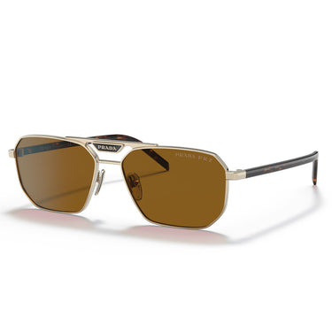 Prada Sonnenbrille PR58YS ZVN5Y1 Gold-Braun Unisex Polarisiert 1