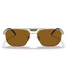 Prada Sonnenbrille PR58YS ZVN5Y1 Gold-Braun Unisex Polarisiert