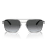 Prada Sonnenbrille PR67ZS 1BC5W1 Silber/Grau Verlauf Unisex Polarisiert