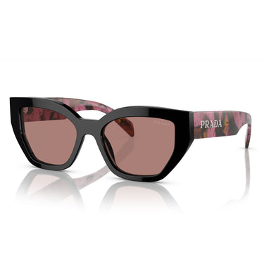 Prada Sonnenbrille PRA09S 12O10D Schwarz-Hellbraun Unisex 2
