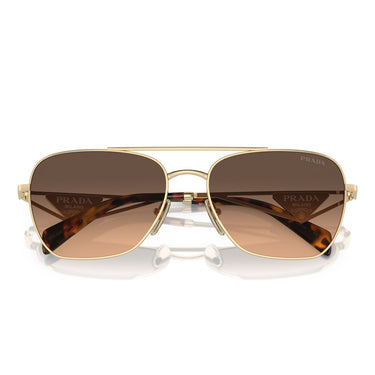 Prada Sonnenbrille PRA50S ZVN50C Gold/Braun Verlauf Damen