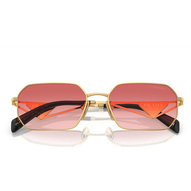 Prada Sonnenbrille PRA51S 5AK40C Gold-Rot Verblasst Unisex 4