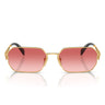 Prada Sonnenbrille PRA51S 5AK40C Gold-Rot Verlauf Unisex