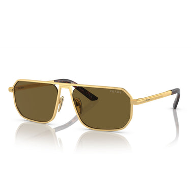 Prada Occhiali da Sole PRA53S 1BK01T Oro Opaco Marrone Scuro Uomo 2