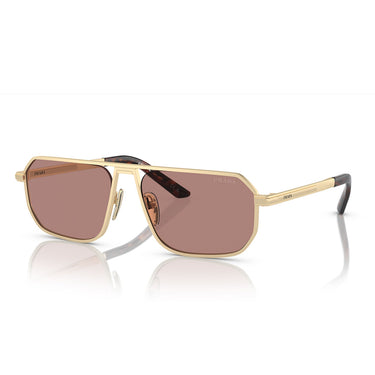 Prada Occhiali da Sole PRA53S VAF10D Oro Opaco Marrone Chiaro Uomo 2