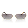 Prada Sonnenbrille PRA60S ZVN30C Blassgold/Blau Verlauf Silber Spiegel Damen