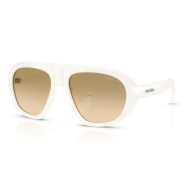 Prada Sonnenbrille PRC05S 17K20S Weiß Talk Gelb Verlauf Braun Damen 2