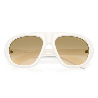 Prada Sonnenbrille PRC05S 17K20S Weiß Talk Gelb Verlauf Braun Damen 5