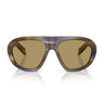 Prada Sonnenbrille PRC05S 23G70G Gestreift Laguna Verde Oliva Damen