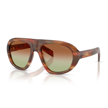 Prada Occhiali da Sole PRC05S 24G70T Quercia Rigato Verde Marrone Donna 2
