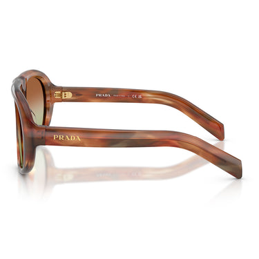 Prada Occhiali da Sole PRC05S 24G70T Quercia Rigato Verde Marrone Donna 3