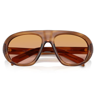 Prada Occhiali da Sole PRC05S 25O04N Marrone Striato/Marrone Sfumato Arancione Donna