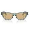 Prada Occhiali da Sole PRC09S 21J70R Nebbia Trasparente/Marrone Chiaro Unisex