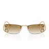 Prada Occhiali da Sole PRC57S 29H30V Oro Pallido/Trasparente Sfumato Marrone Donna