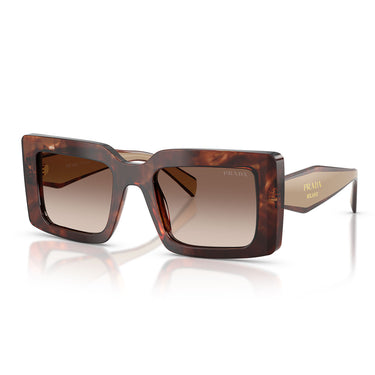 Prada Occhiali da Sole PRD01S 00K10S Caramello Tartarugato Marrone Sfumato Donna 2