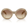 Prada Occhiali da Sole PRD08SU 25P21C Beige Striato/Marrone Sfumato Giallo Donna