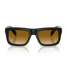 Prada Occhiali da Sole PRD11S 16K10X Nero Giallo Sfumato Marrone Chiaro Uomo 