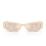 Prada Occhiali da Sole PRD22S 21D31B Bianco Latte/Quarzo Flash Elettric Donna