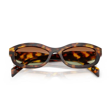 Prada Occhiali da Sole PRD24S 14L70T Miele Tartarugato/Verde Marrone Donna 5