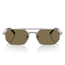 Prada Occhiali da Sole PRD53S 23J90F Gunmetal Satinato/Marrone Chiaro Uomo