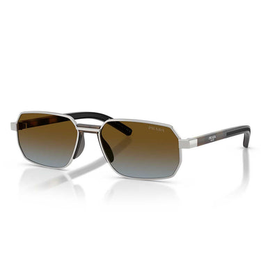 Prada Occhiali da Sole PRD60S 1BC0A4 Argento/Blu Sfumato Marrone Uomo 2