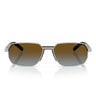 Prada Occhiali da Sole PRD60S 1BC0A4 Argento/Blu Sfumato Marrone Uomo