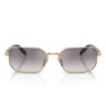 Prada Occhiali da Sole PRD62S 5AK60W Oro/Trasparente Sfumato Blu Donna