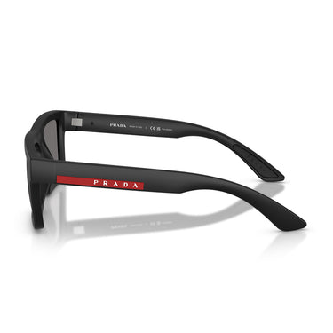 Prada Sonnenbrille PSA07S 1BO02G Linea Rossa Schwarz/Grau Unisex 3