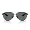 Prada Occhiali da Sole PSA52S 1AB5Z1 Linea Rossa Nero Grigio Scuro Unisex Polarizzati