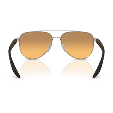 Prada Occhiali da Sole PSA52S 1BC40Z Linea Rossa Argento Grigio Sfumato Arancione Unisex  4