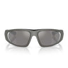 Prada Occhiali da Sole PSB03S 16X7W1 Linea Rossa Grigio Metallizzato/Grigio Argento Specchiato Uomo