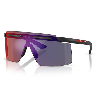 Prada Occhiali da Sole PSB06S 1BO08F Linea Rossa Nero Opaco/Rosso Specchiato Blu Uomo 2